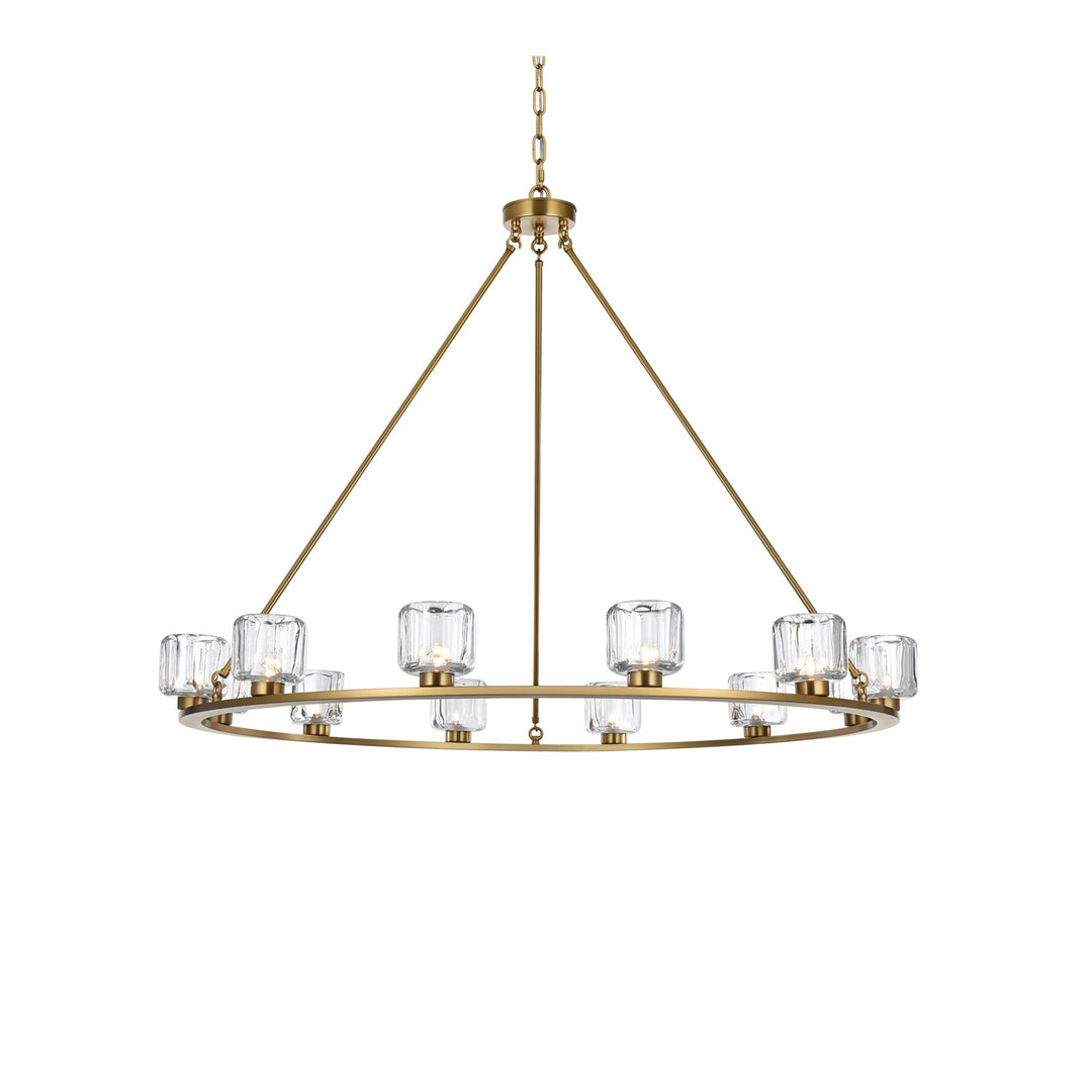 48 Inch Chandelier In Satin Gold