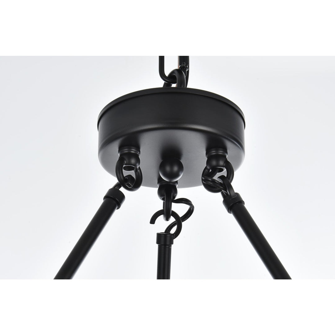 48 Inch Two-Tier Chandelier In Black