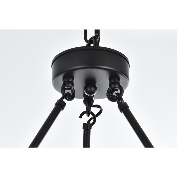 48 Inch Two-Tier Chandelier In Black