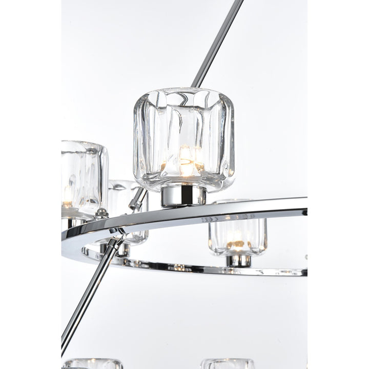 48 Inch Two-Tier Chandelier In Chrome