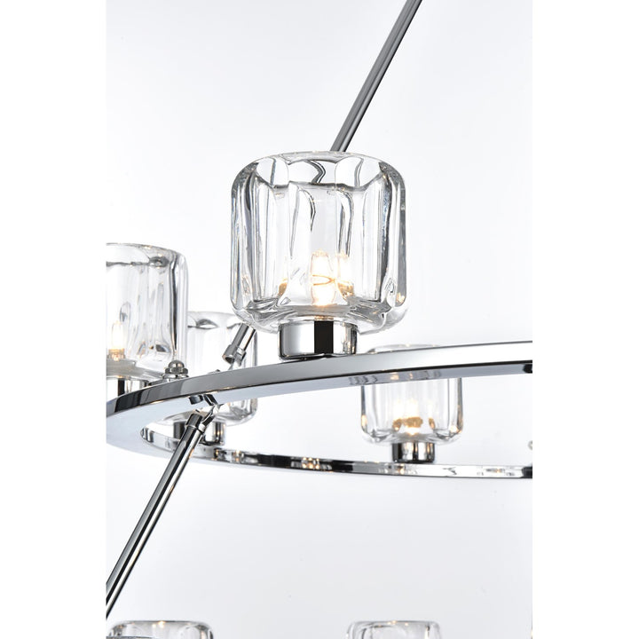 48 Inch Three-Tier Chandelier In Chrome