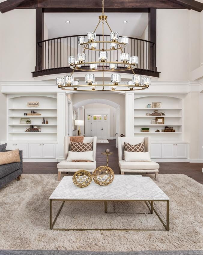 48 Inch Three-Tier Chandelier In Satin Gold