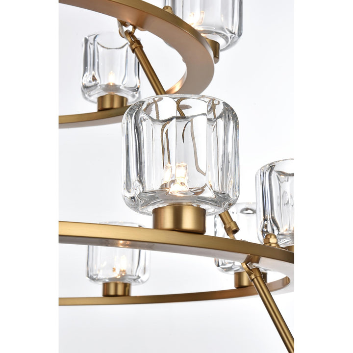 48 Inch Three-Tier Chandelier In Satin Gold