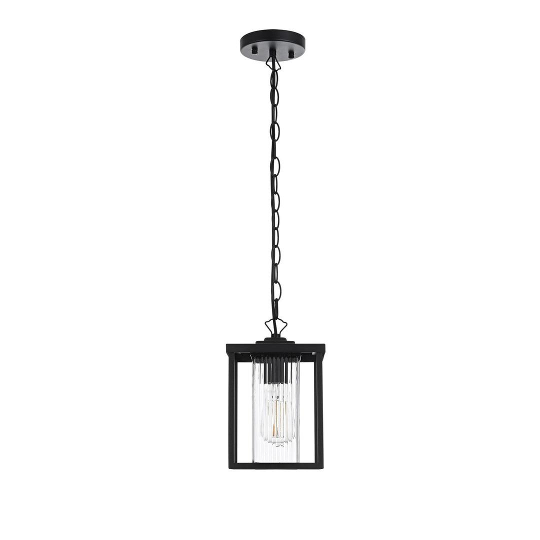 7 Inch Outdoor Pendant In Black 7 Inch Outdoor Pendant In Black by Elegant Lighting