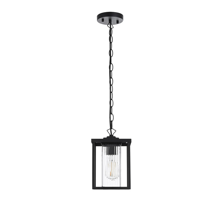 7 Inch Outdoor Pendant In Black 7 Inch Outdoor Pendant In Black by Elegant Lighting