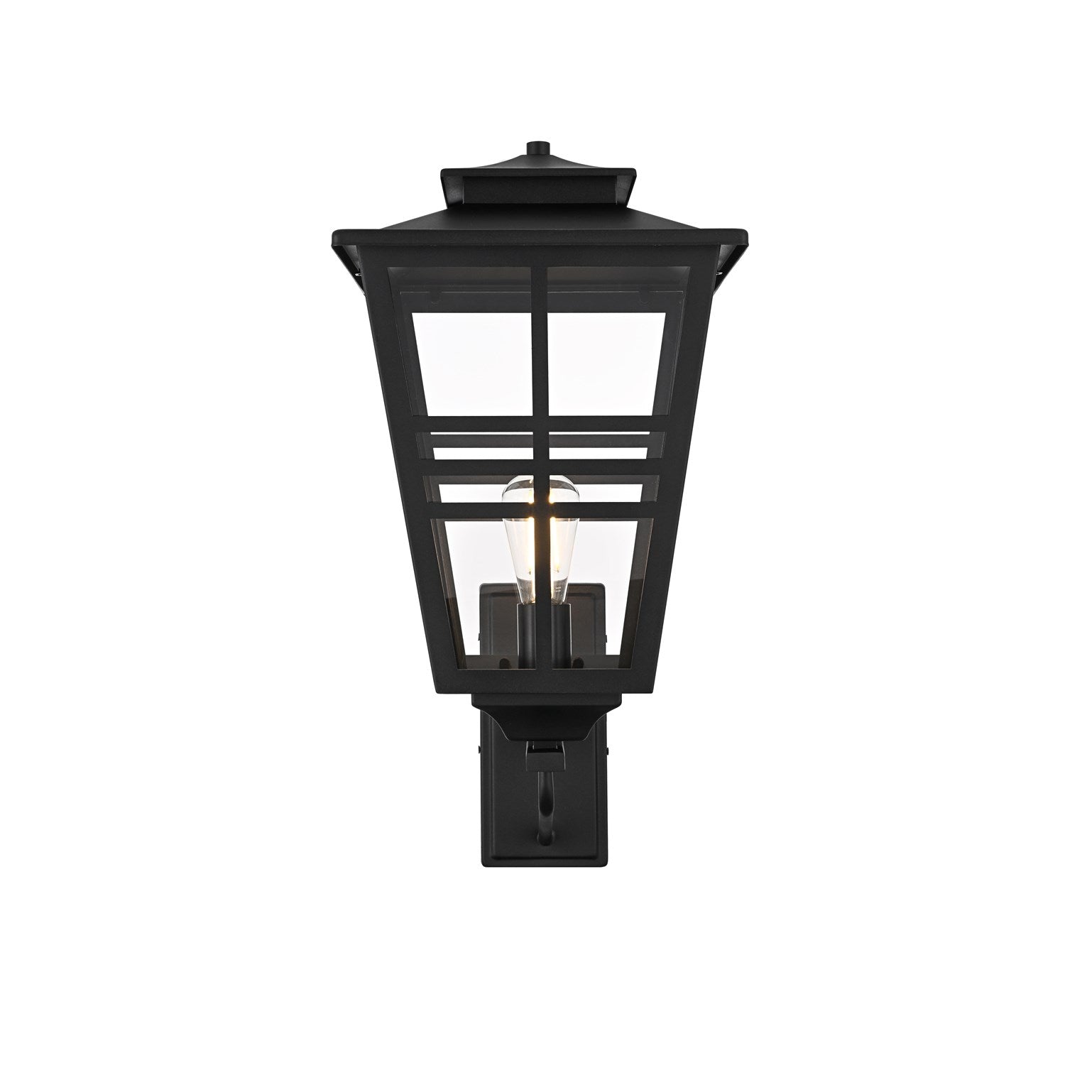 12 Inch Outdoor Wall Sconce In Black by Elegant Lighting