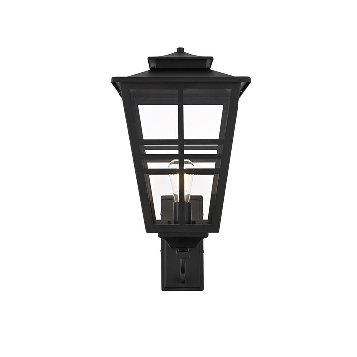 12 Inch Outdoor Wall Sconce In Black by Elegant Lighting