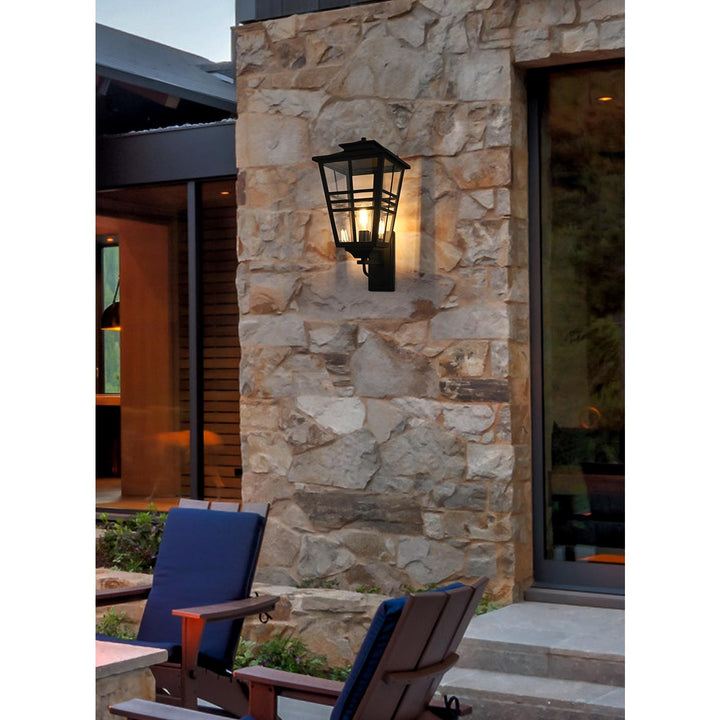 12 Inch Outdoor Wall Sconce In Black