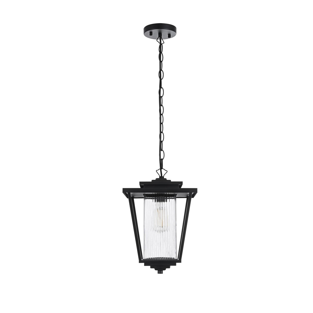 10 Inch Outdoor Pendant In Black by Elegant Lighting