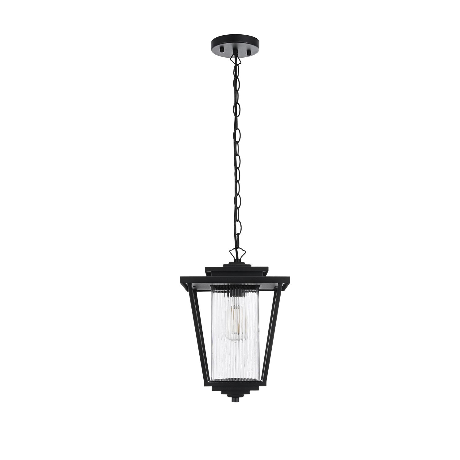 10 Inch Outdoor Pendant In Black by Elegant Lighting