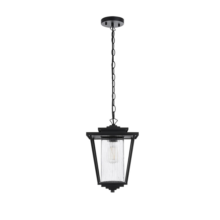 10 Inch Outdoor Pendant In Black by Elegant Lighting