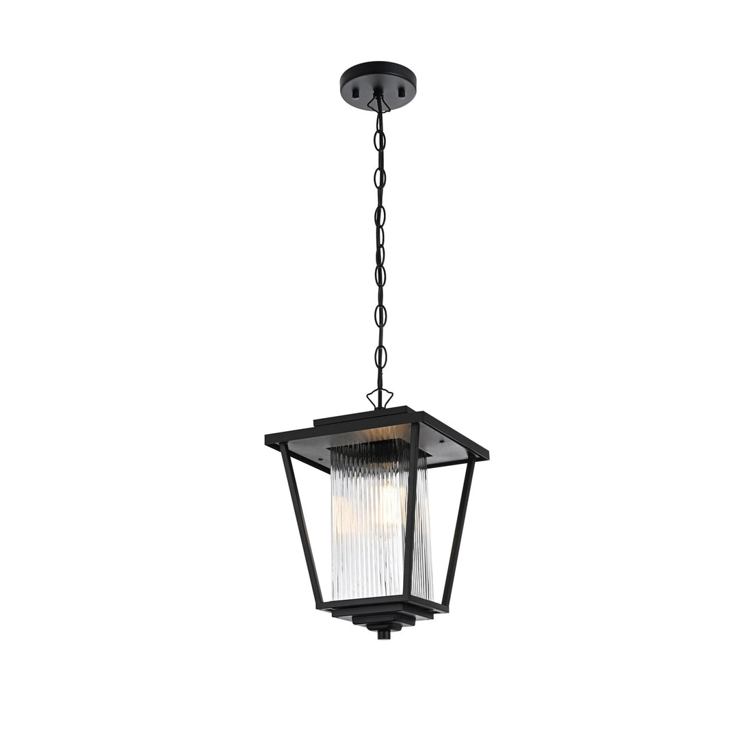 10 Inch Outdoor Pendant In Black
