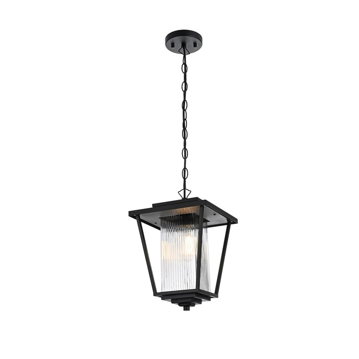 10 Inch Outdoor Pendant In Black