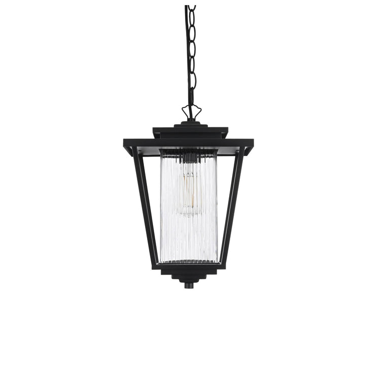 10 Inch Outdoor Pendant In Black