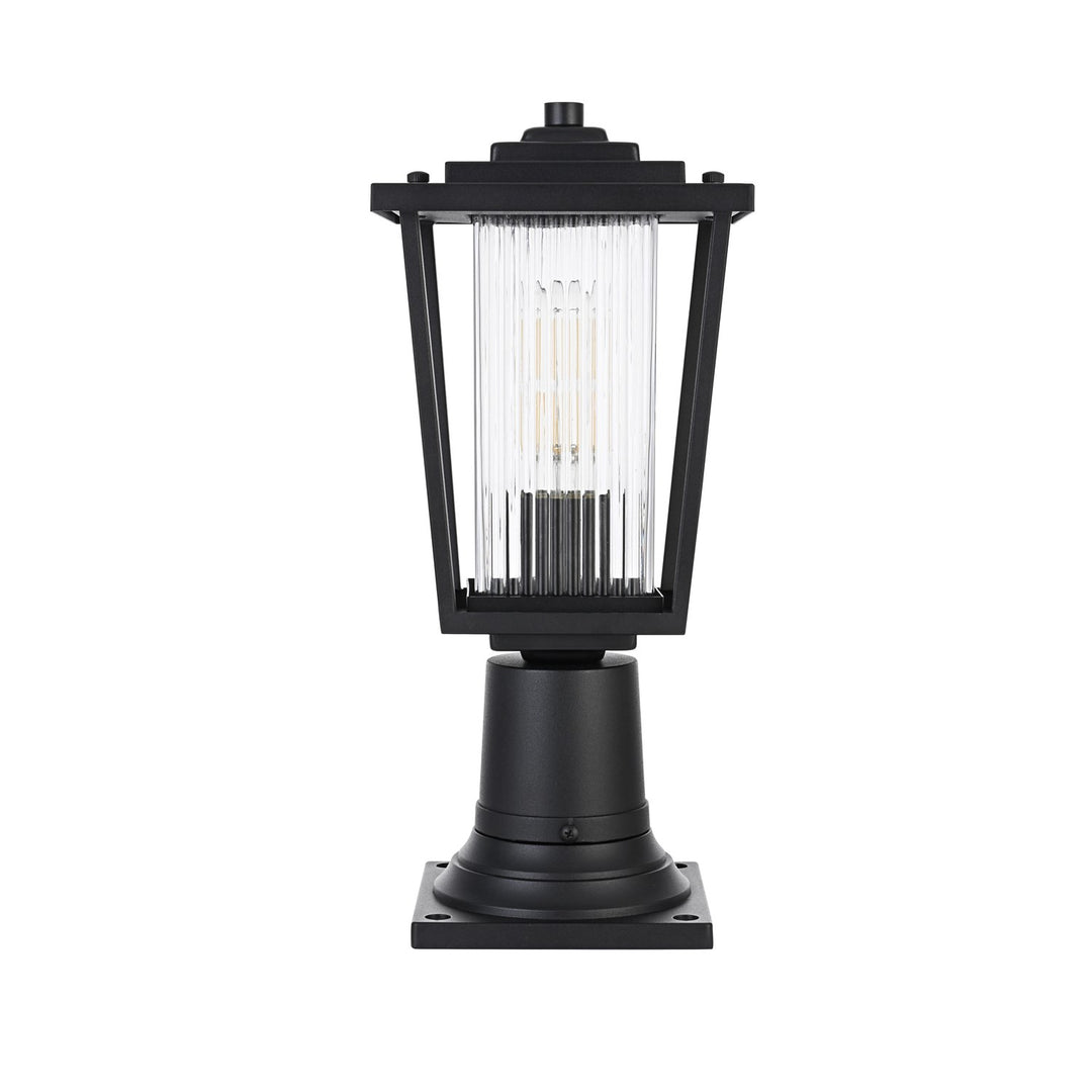 6.5 Inch Outdoor Post Light In Black by Elegant Lighting