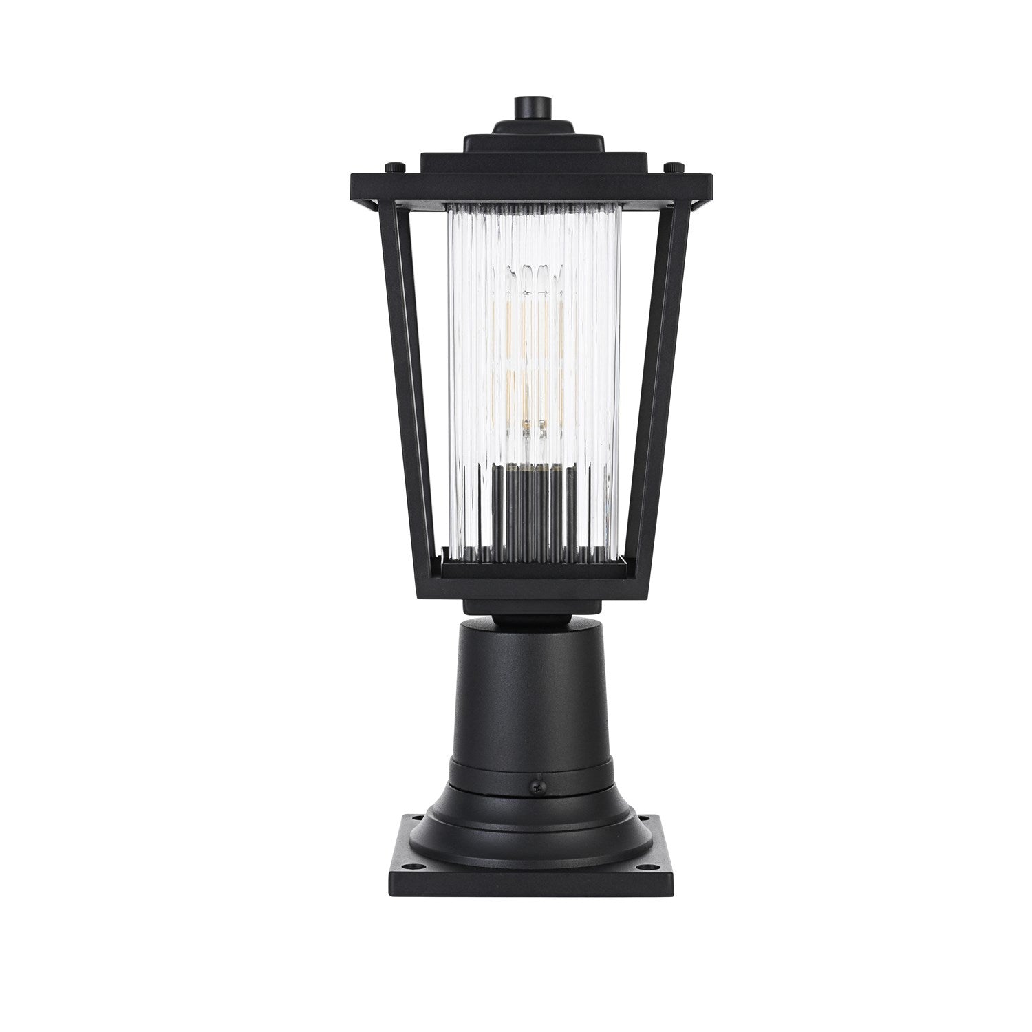 6.5 Inch Outdoor Post Light In Black by Elegant Lighting