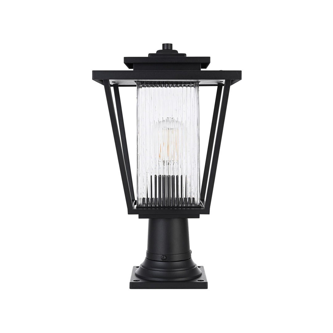 10 Inch Outdoor Post Light In Black by Elegant Lighting