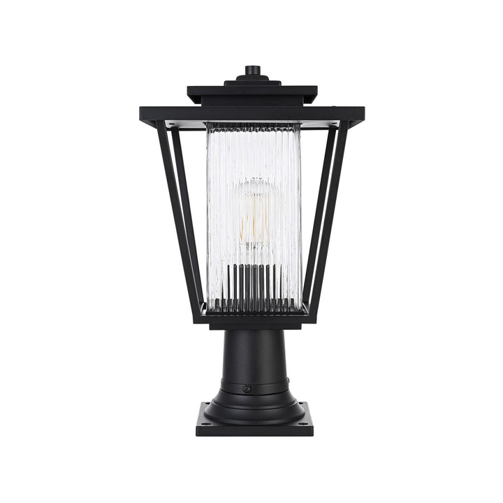 10 Inch Outdoor Post Light In Black by Elegant Lighting