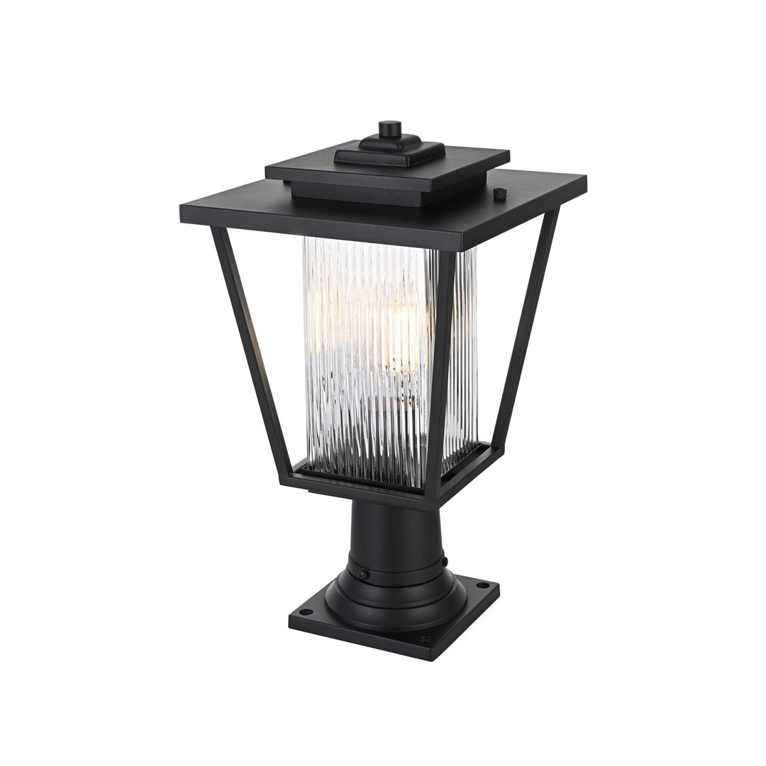 10 Inch Outdoor Post Light In Black