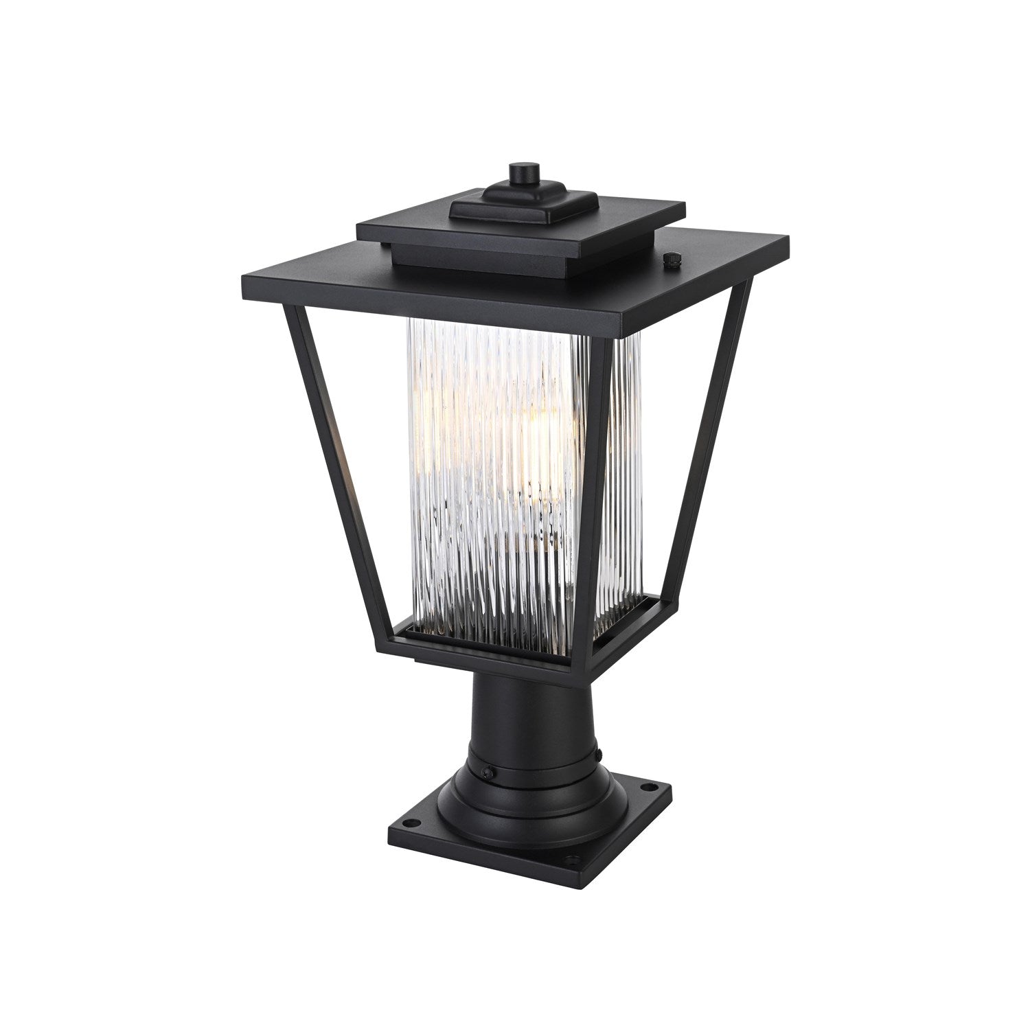 10 Inch Outdoor Post Light In Black