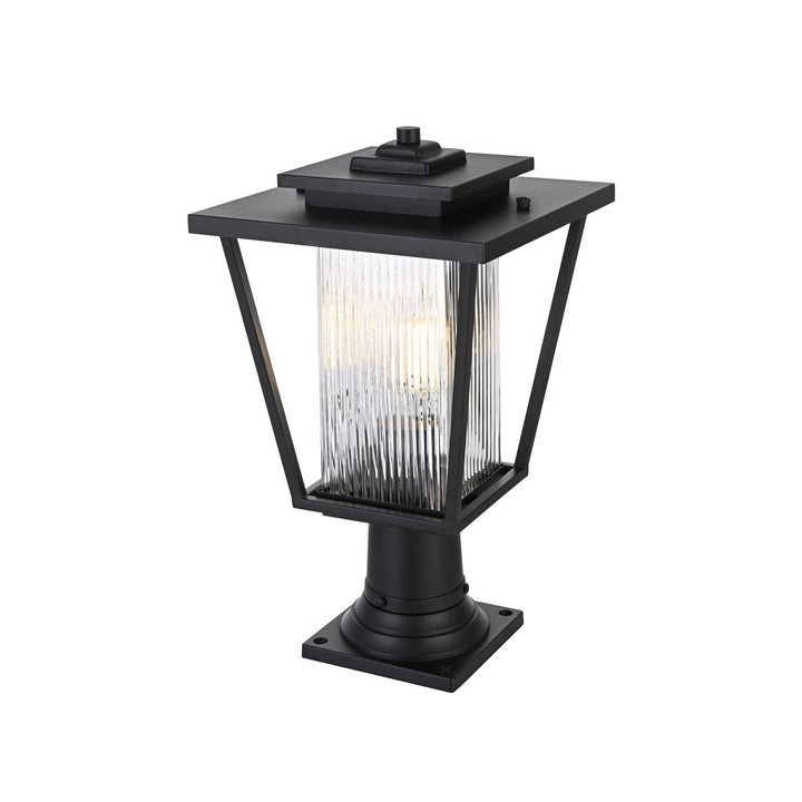10 Inch Outdoor Post Light In Black
