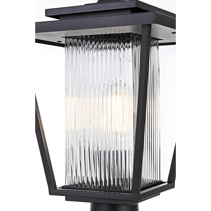10 Inch Outdoor Post Light In Black