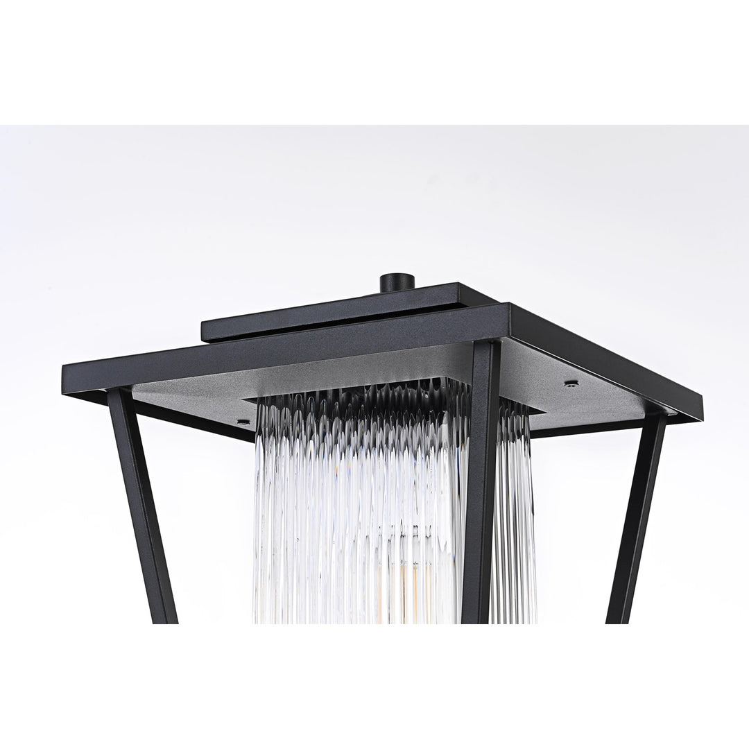 10 Inch Outdoor Post Light In Black
