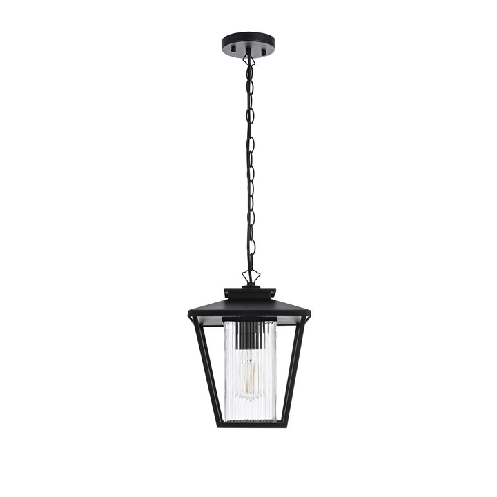 10 Inch Outdoor Pendant In Black by Elegant Lighting