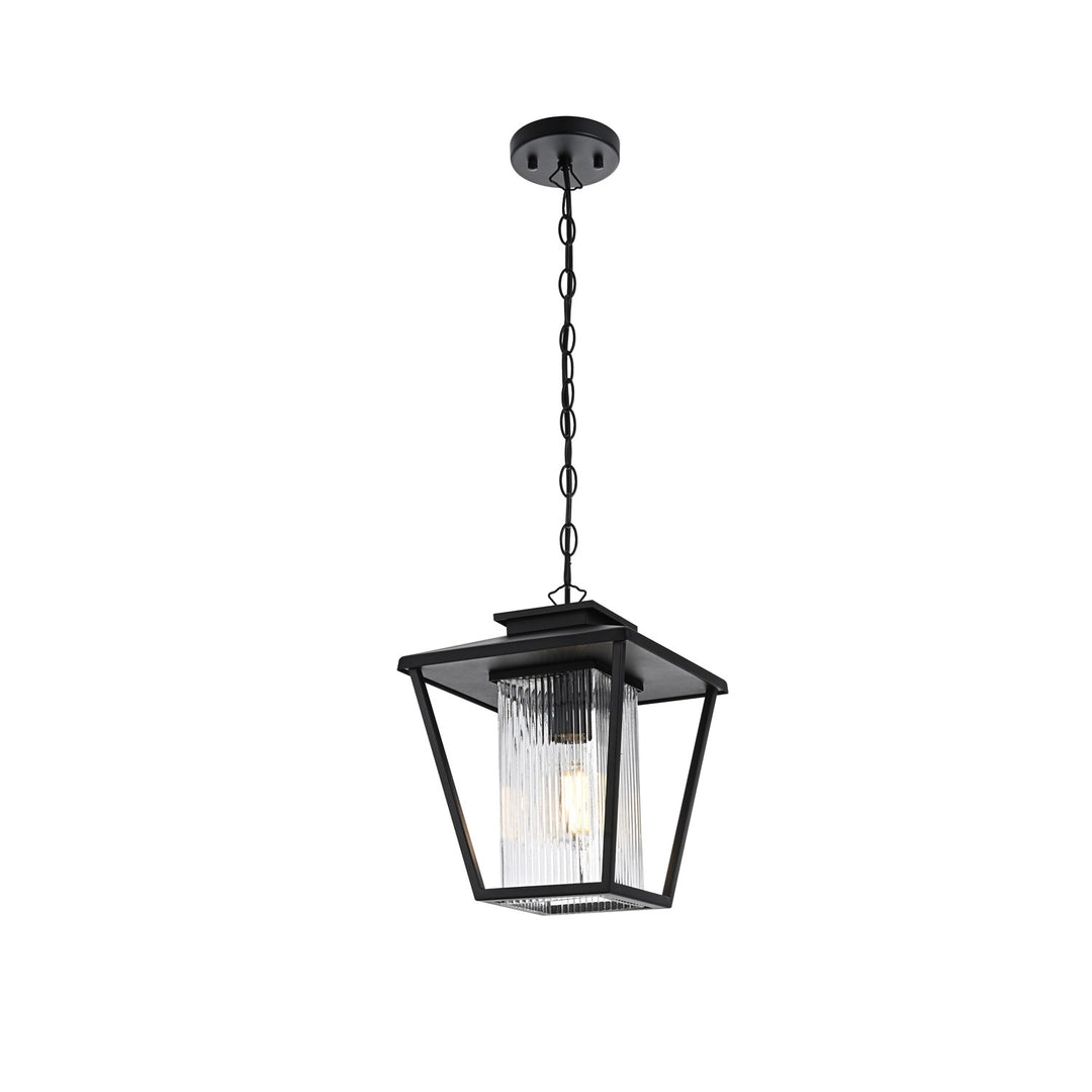 10 Inch Outdoor Pendant In Black