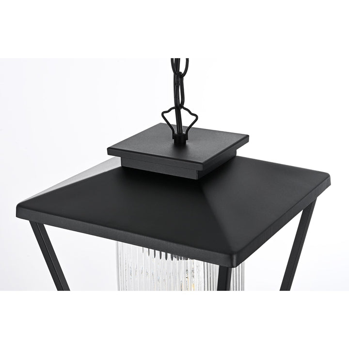 10 Inch Outdoor Pendant In Black