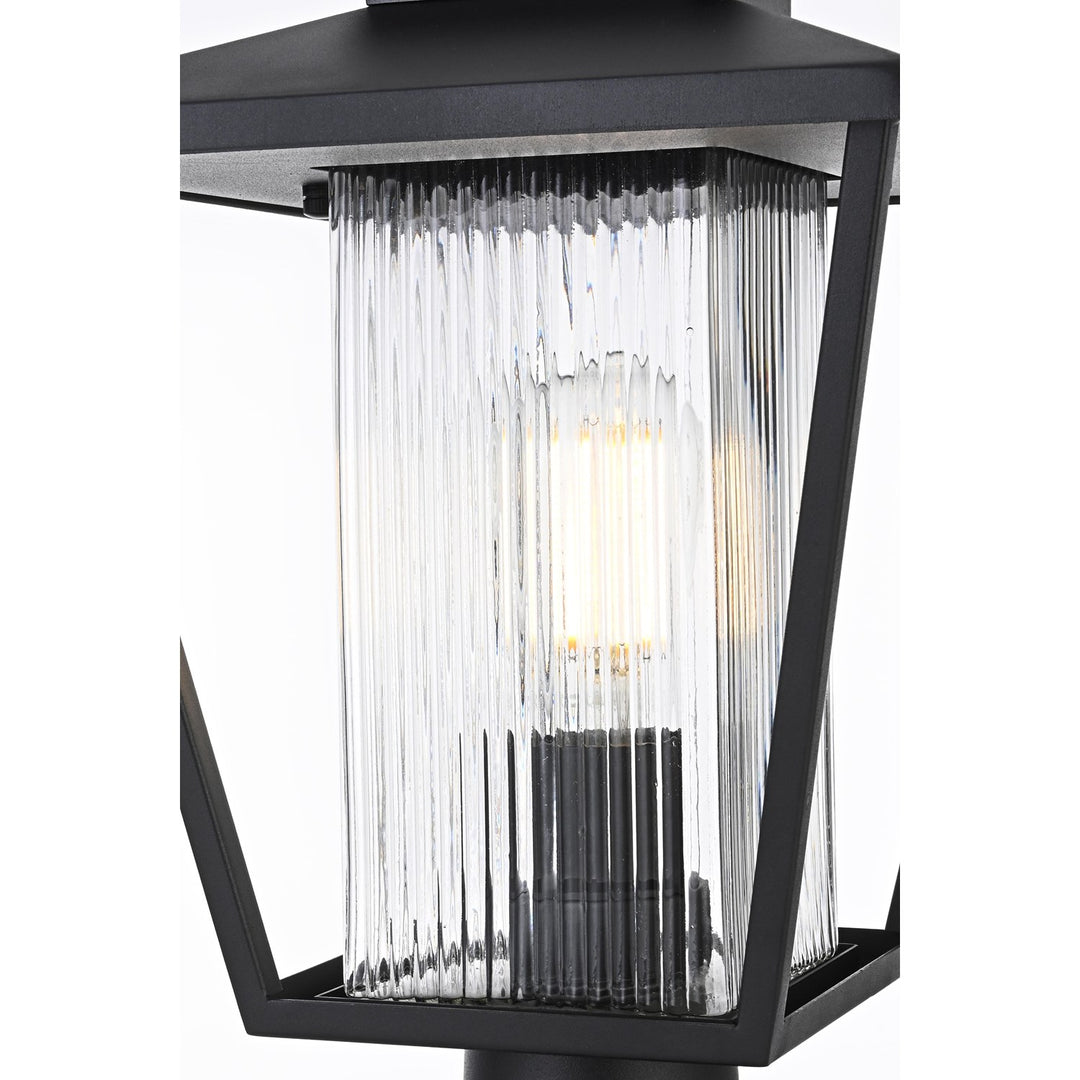 10 Inch Outdoor Post Light In Black