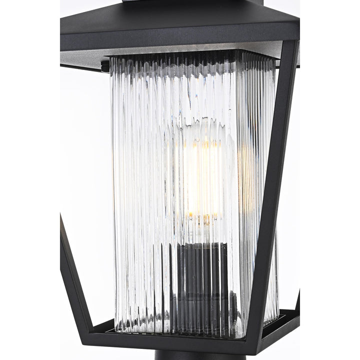 10 Inch Outdoor Post Light In Black
