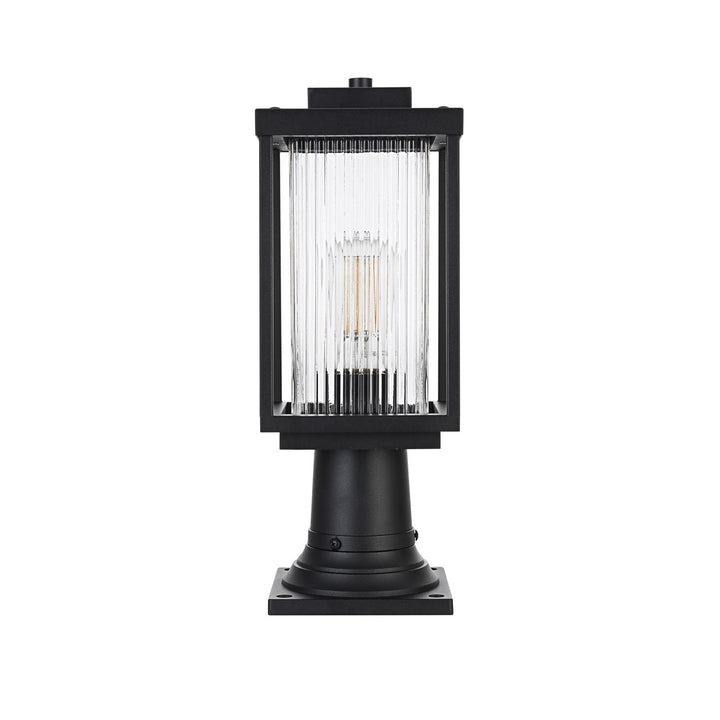 6 Inch Outdoor Post Light In Black by Elegant Lighting