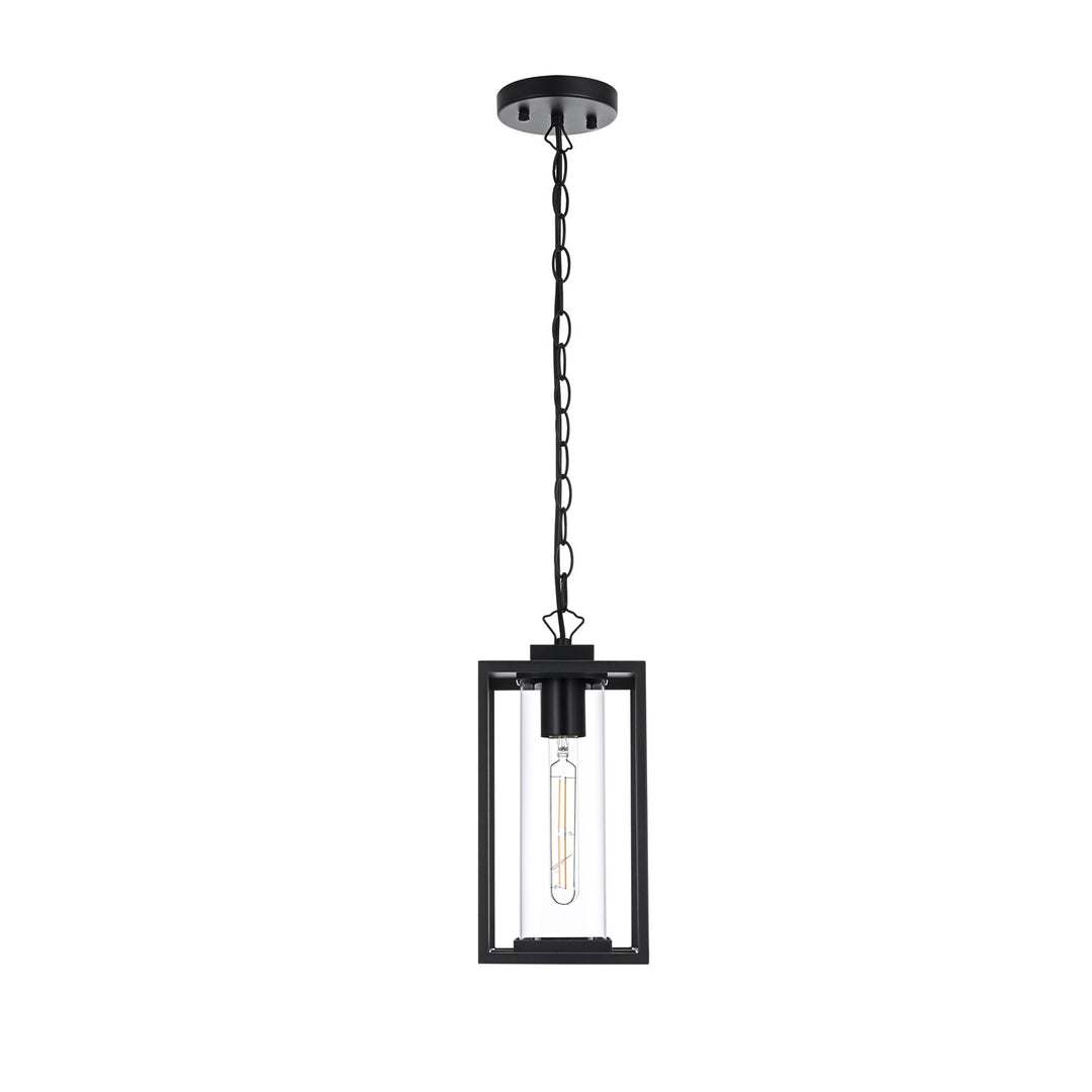 6 Inch Outdoor Pendant In Black by Elegant Lighting