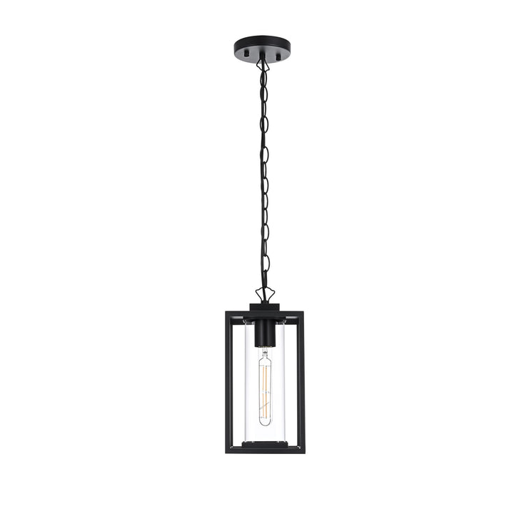 6 Inch Outdoor Pendant In Black by Elegant Lighting