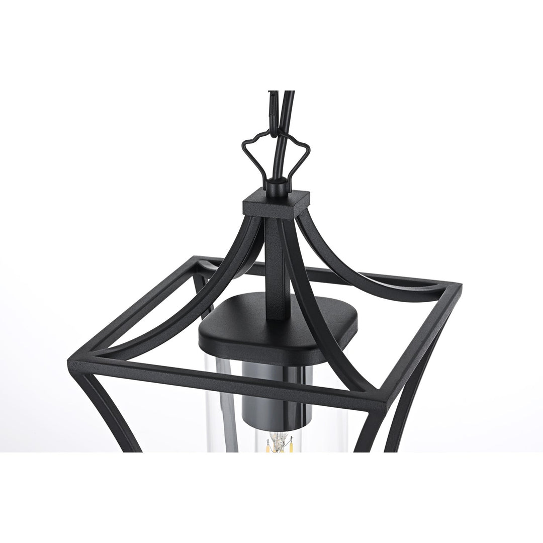 7 Inch Outdoor Pendant In Black