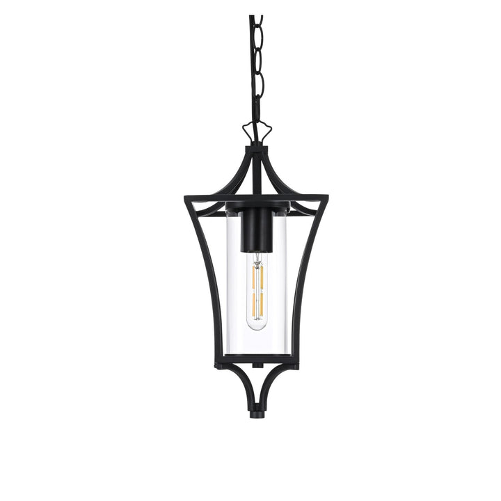 7 Inch Outdoor Pendant In Black