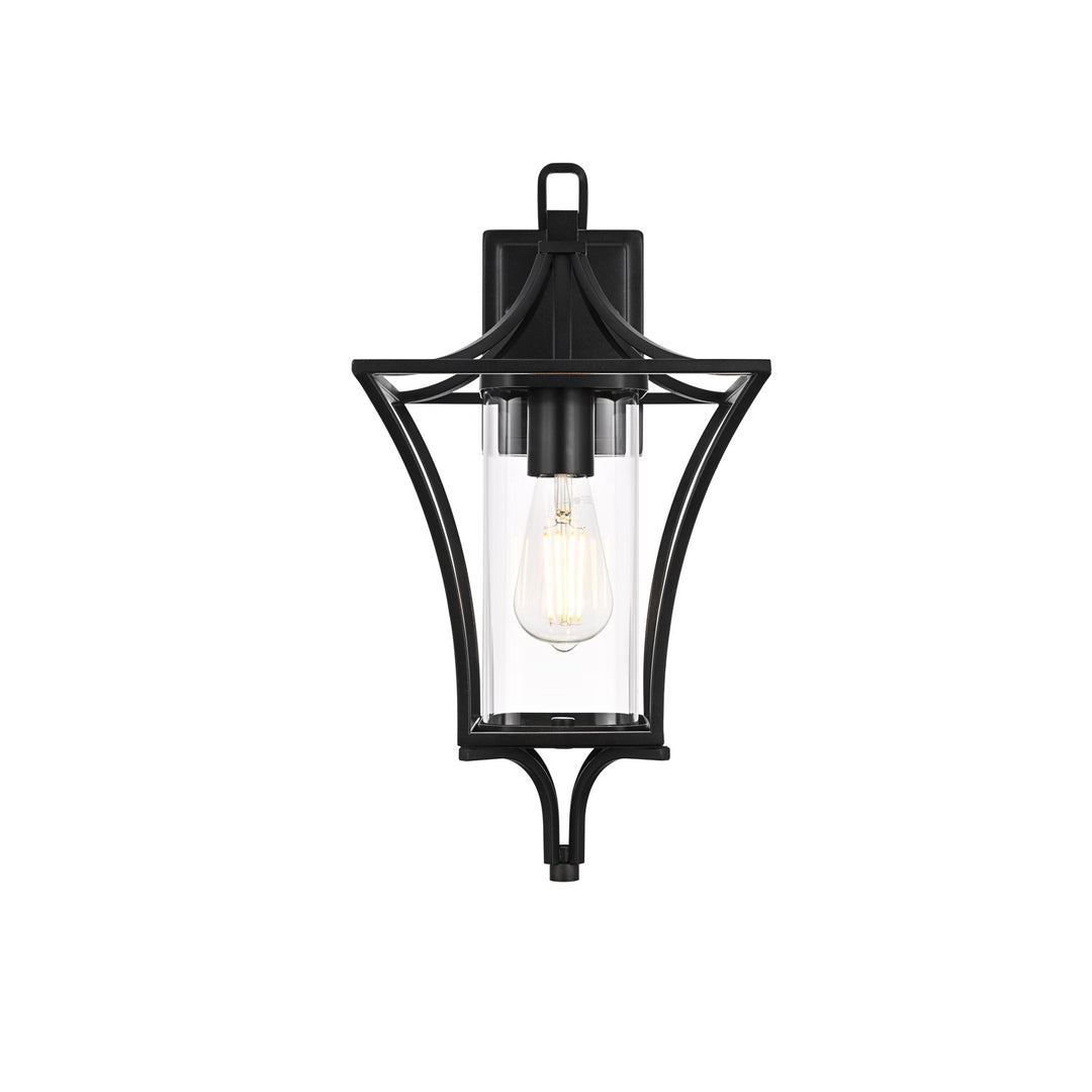 9.5 Inch Outdoor Wall Sconce In Black by Elegant Lighting