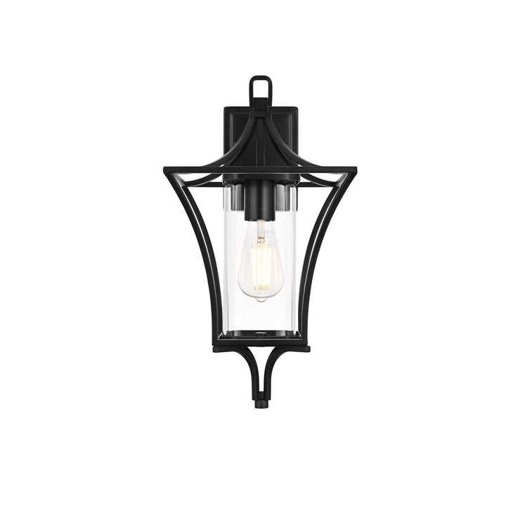 9.5 Inch Outdoor Wall Sconce In Black by Elegant Lighting