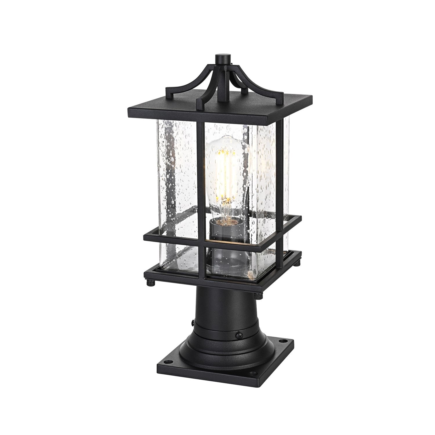 7 Inch Outdoor Post Light In Black