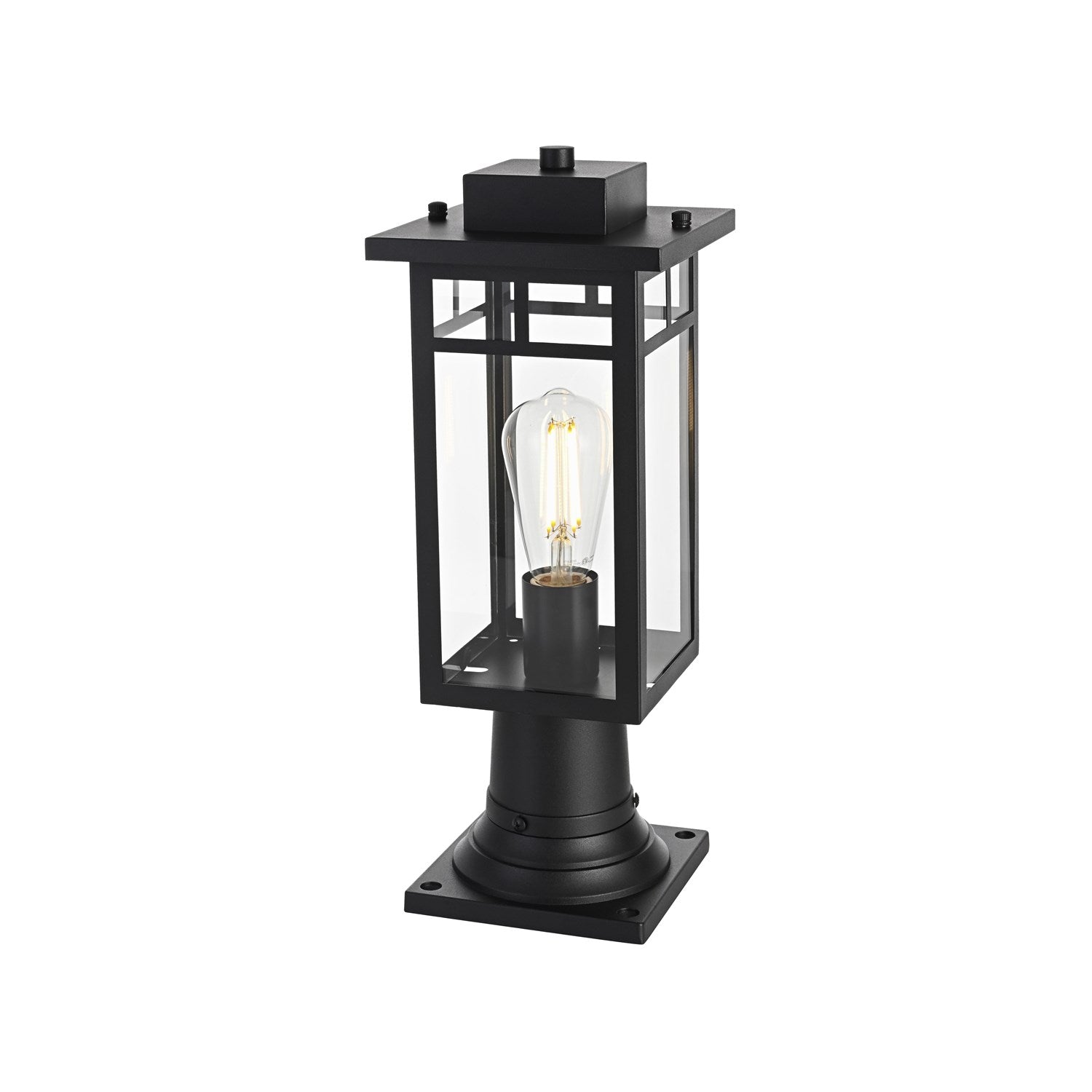 6.5 Inch Outdoor Post Light In Black