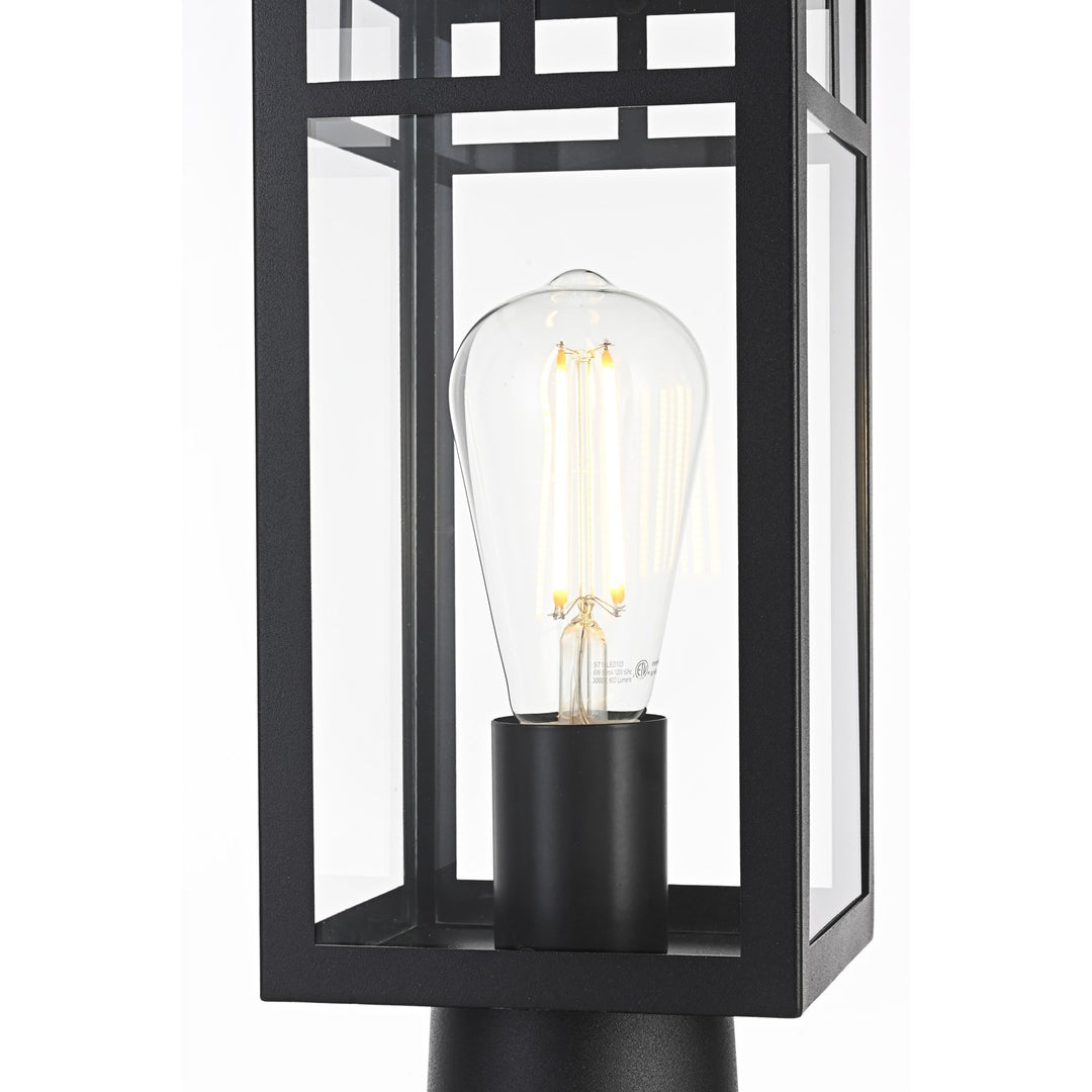 6.5 Inch Outdoor Post Light In Black