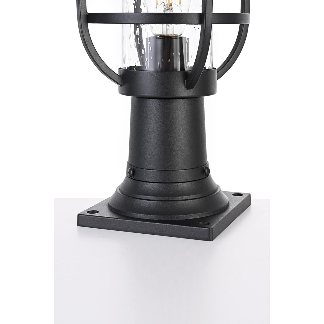 9 Inch Outdoor Post Light In Black