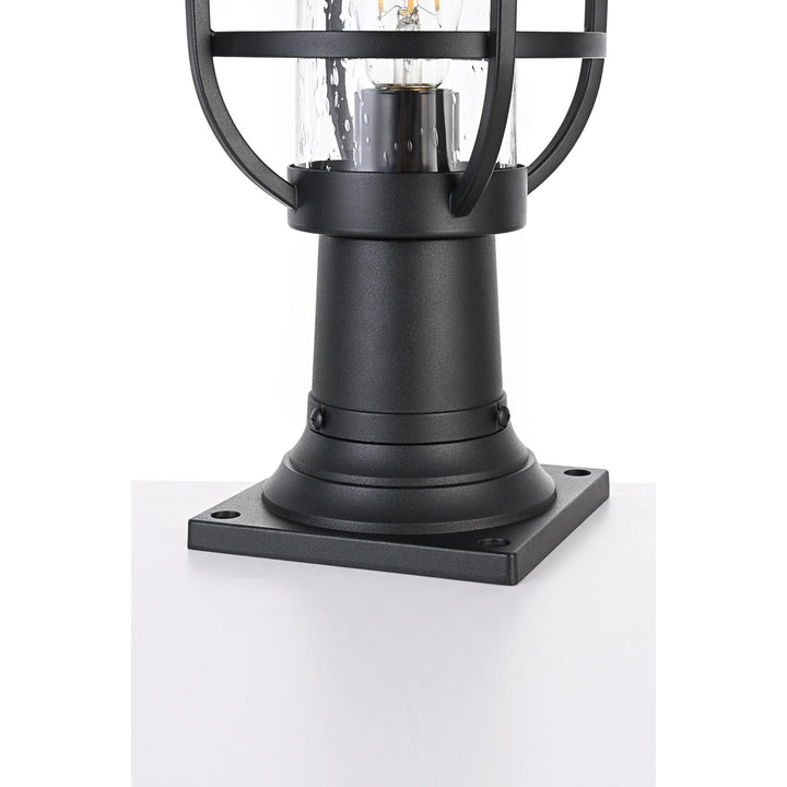 9 Inch Outdoor Post Light In Black