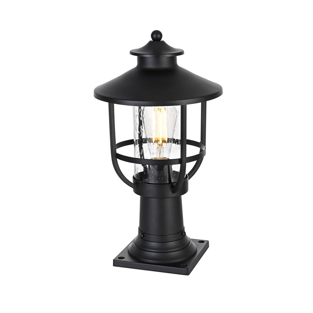 9 Inch Outdoor Post Light In Black