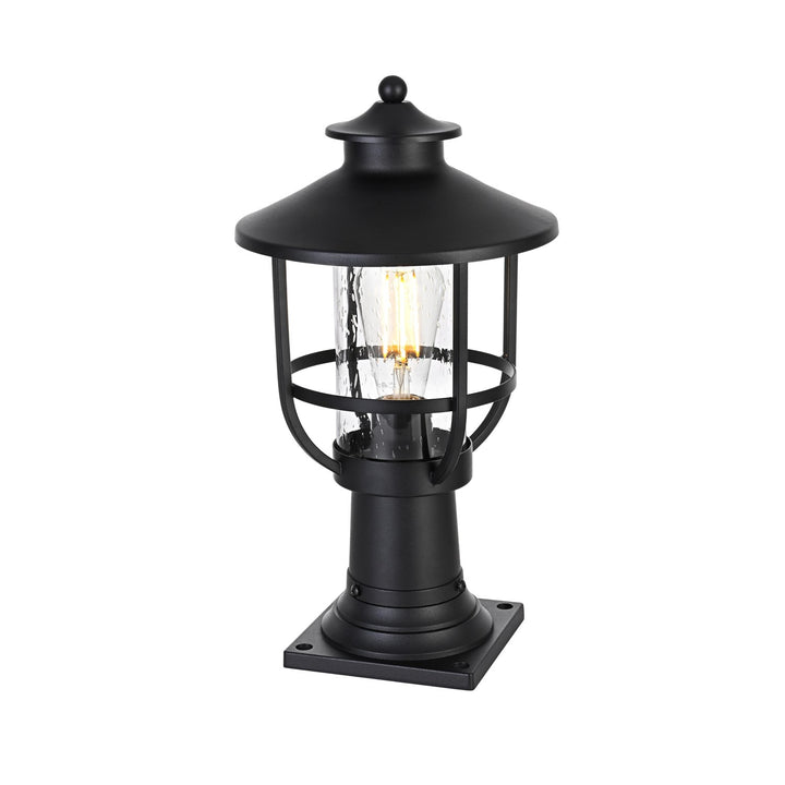 9 Inch Outdoor Post Light In Black