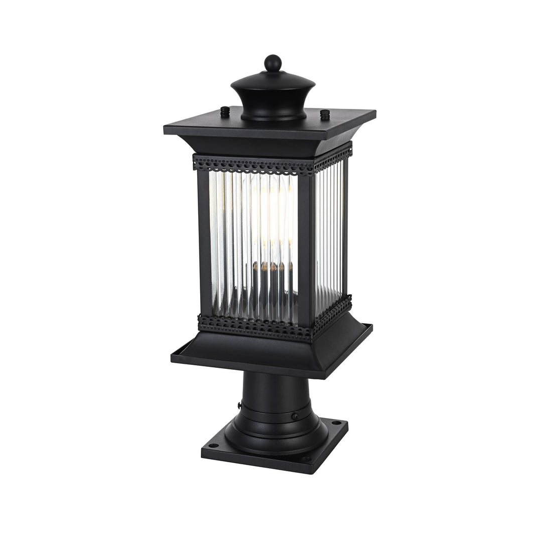 7.5 Inch Outdoor Post Light In Black