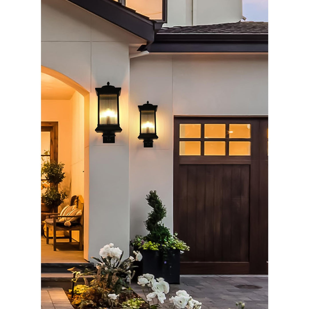 12 Inch Outdoor Wall Sconce In Black