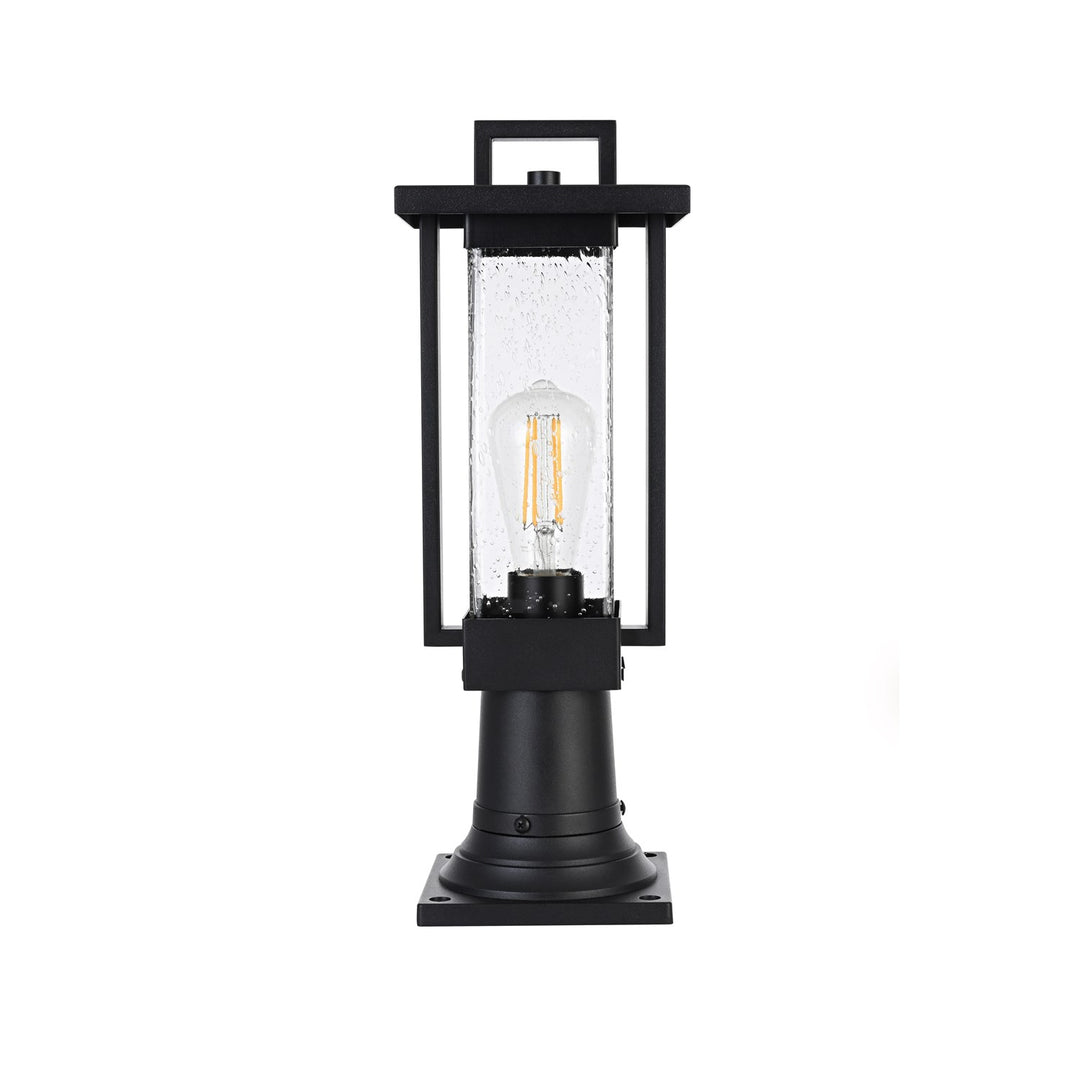 6.5 Inch Outdoor Post Light In Black by Elegant Lighting