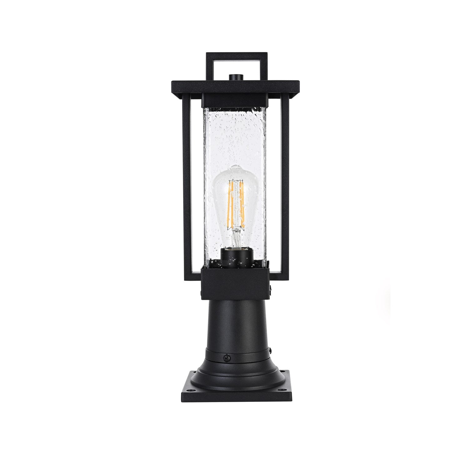 6.5 Inch Outdoor Post Light In Black by Elegant Lighting